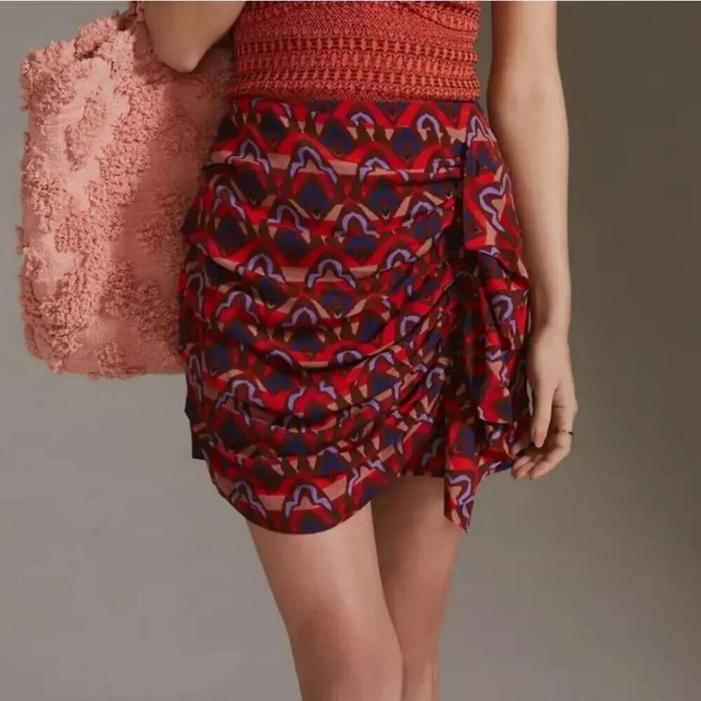 Dolan Ruched Ruffle Mini Skirt Small